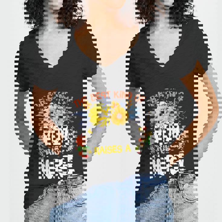 Best Kind Of Mom Raises A Nurse Mothers Day Flowers Rn Gifts V8 Women V-Neck T-Shirt Best Kind Of Mom Raises A Nurse Mothers Day Flowers Rn Gifts V8 Women V-Neck T-Shirt