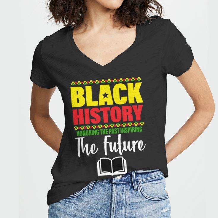 Black History Month Inspiring The Future V2 Women V-Neck T-Shirt