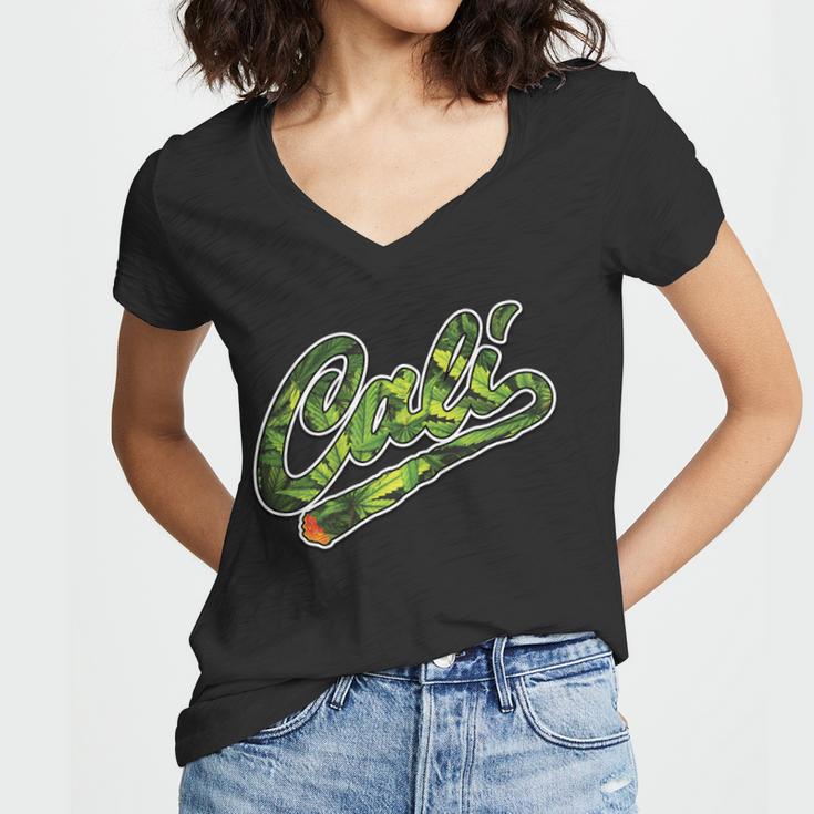 Cali Weed V2 Women V-Neck T-Shirt