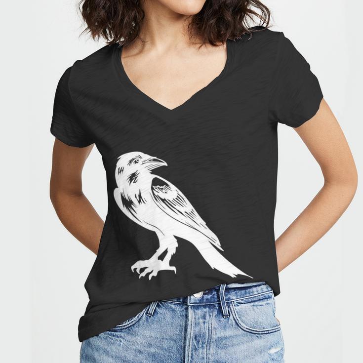 Crow Funny Halloween Quote Women V-Neck T-Shirt