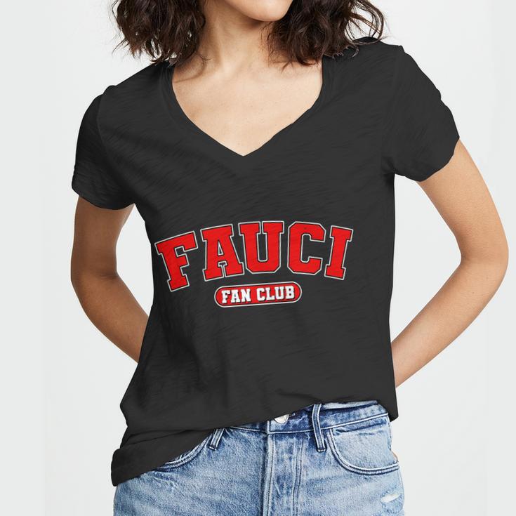 Dr Fauci Fan Club Logo Women V-Neck T-Shirt