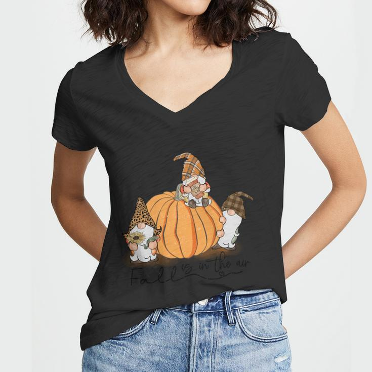 Fall Is In The Air Thanksgiving Quote Women V-Neck T-Shirt