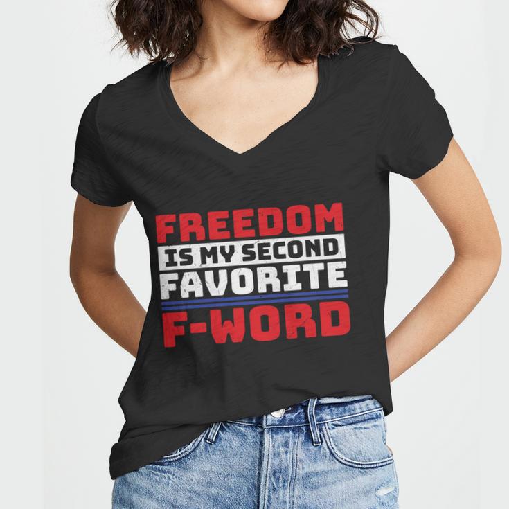 Freedom My Second Favorite F Word Plus Size Shirt For Men Women And Family Women V-Neck T-Shirt