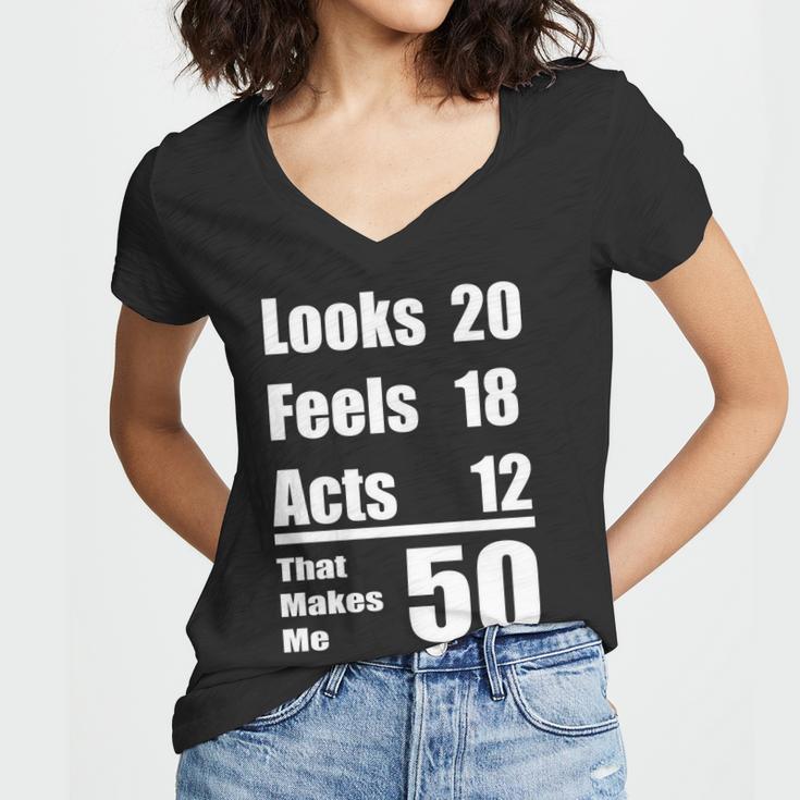 Funny 50Th Birthday Fifty Years Women V-Neck T-Shirt