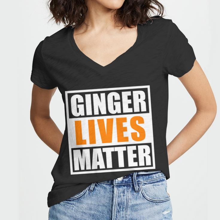Ginger Lives Matter Funny Irish St Patricks Day Tshirt Women V-Neck T-Shirt