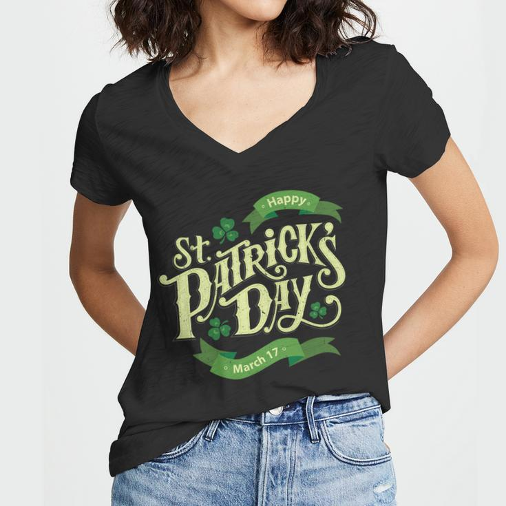 Happy St Patricks Day March Women V-Neck T-Shirt