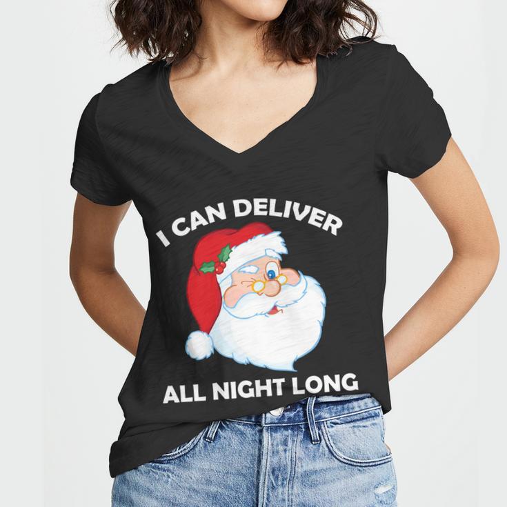 I Can Deliver All Night Long X-Mas Bad Santa Tshirt Women V-Neck T-Shirt