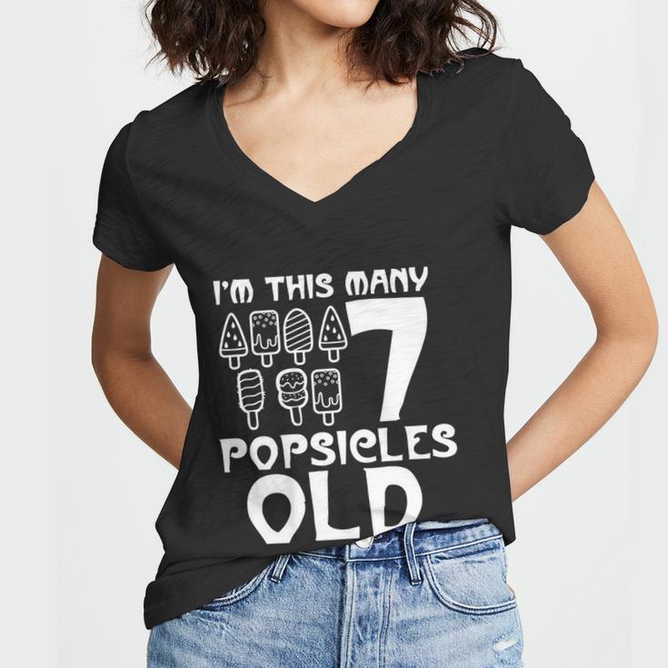 Im This Many Popsicles Old Funny Birthday For Men Women Cute Gift Women V-Neck T-Shirt