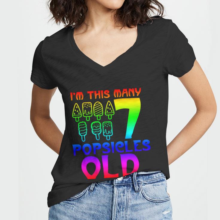 Im This Many Popsicles Old Funny Birthday For Men Women Great Gift Women V-Neck T-Shirt