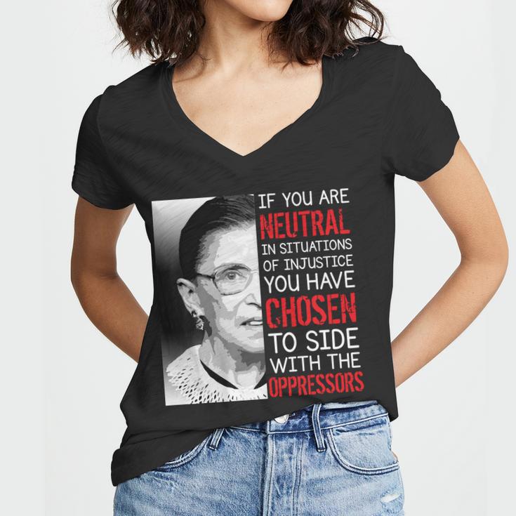 Injustice Ruth Bader Ginsburg Notorious Rbg Quote Women V-Neck T-Shirt