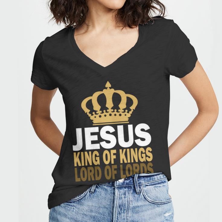 Jesus Lord Of Lords King Of Kings Tshirt Women V-Neck T-Shirt