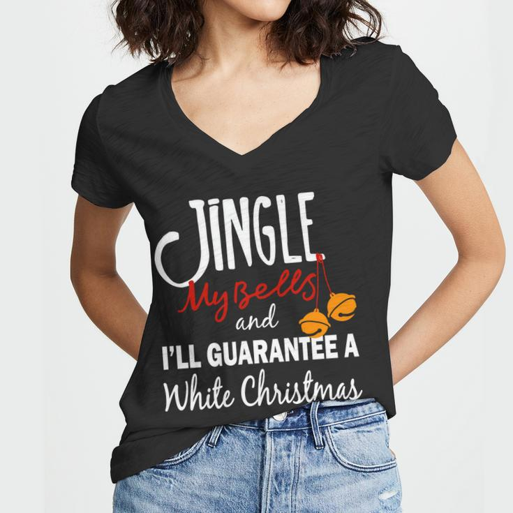 Jingle My Bells For White Christmas Women V-Neck T-Shirt