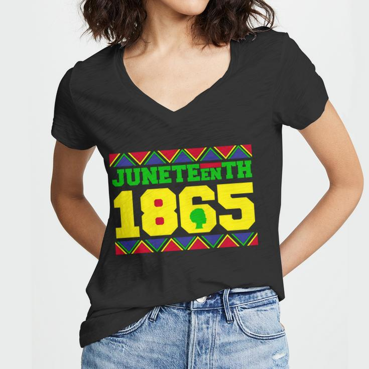 Juneteenth 1865 Independence Day Women V-Neck T-Shirt