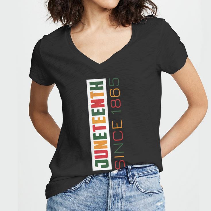 Juneteenth Since 1865 Plus Size Shirts For Men Women Family Girl Women V-Neck T-Shirt