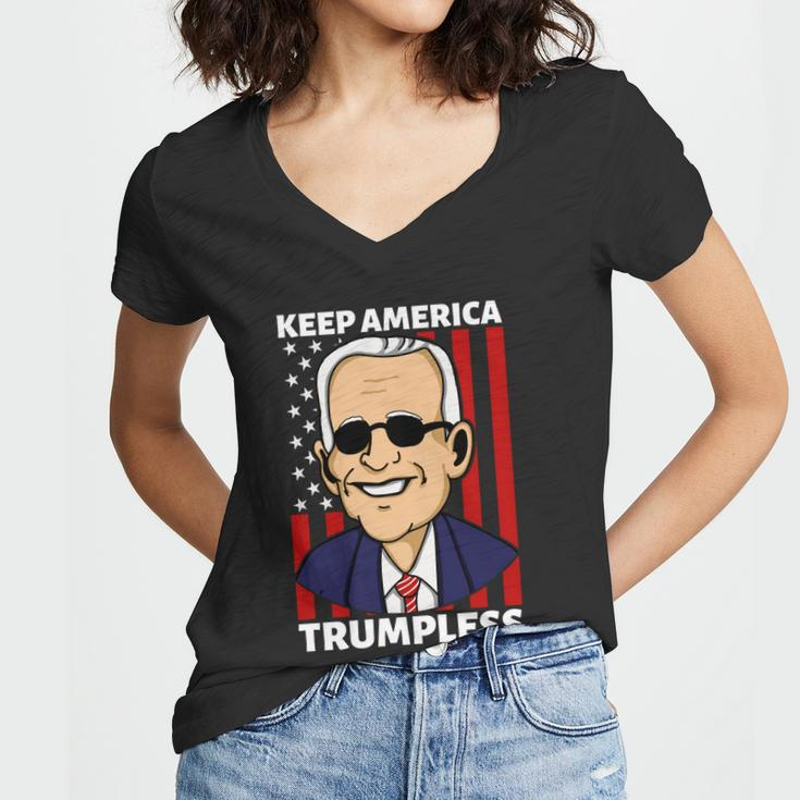 Keep America Trumpless Gift V14 Women V-Neck T-Shirt