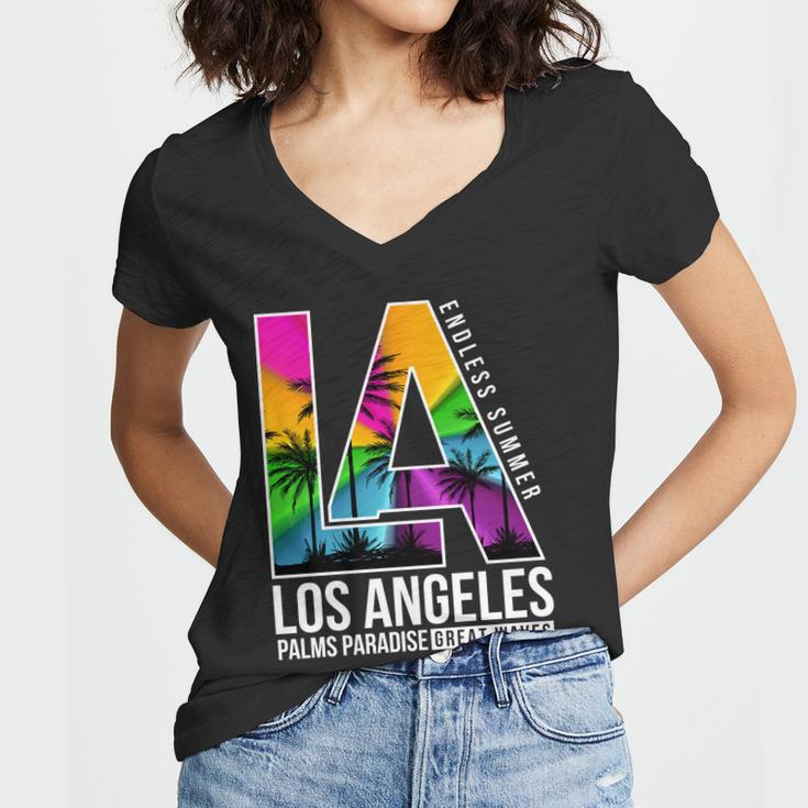 Los Angeles Endless Summer Women V-Neck T-Shirt