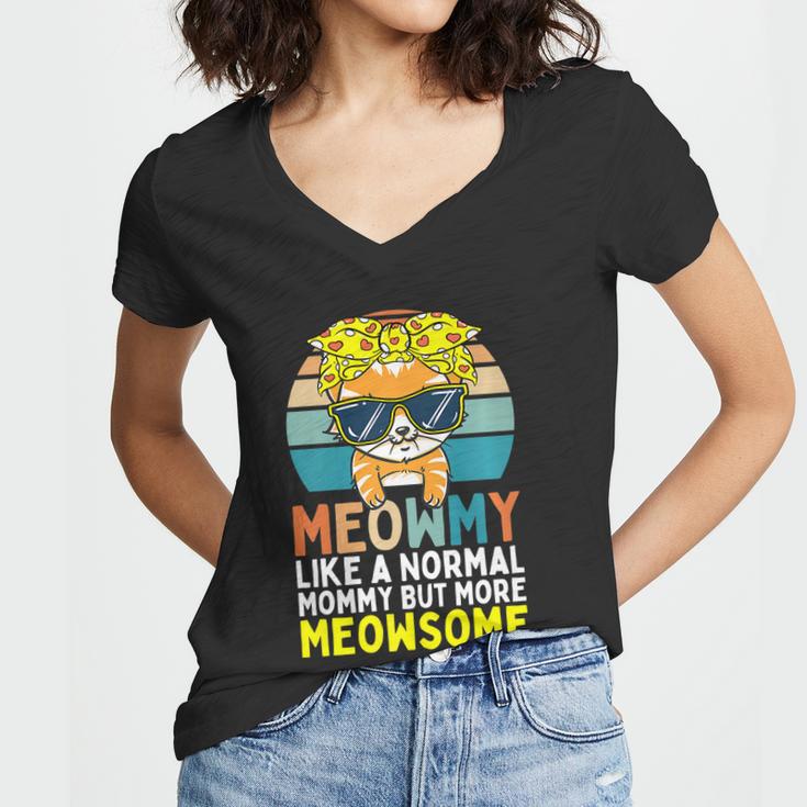 Meowmy Cat Mommy Kitty Mom Mothers Day Women V-Neck T-Shirt