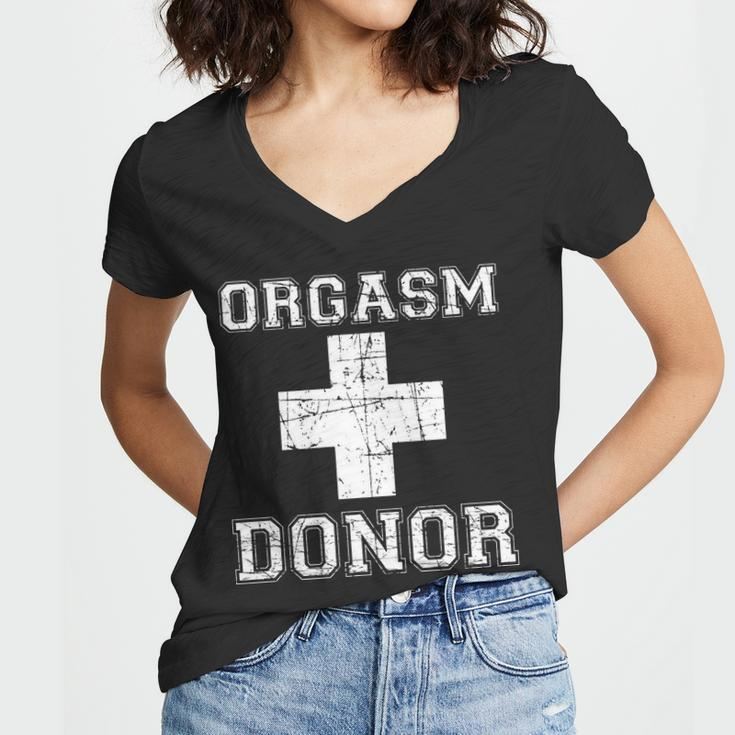Orgasm Donor Tshirt Women V-Neck T-Shirt
