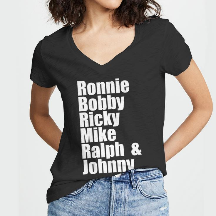 Ronnie Bobby Ricky Mike Ralph And Johnny Tshirt V2 Women V-Neck T-Shirt