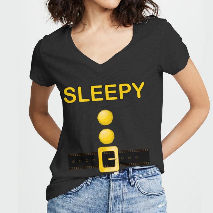 Sleepy Dwarf Costume Tshirt Women V-Neck T-Shirt