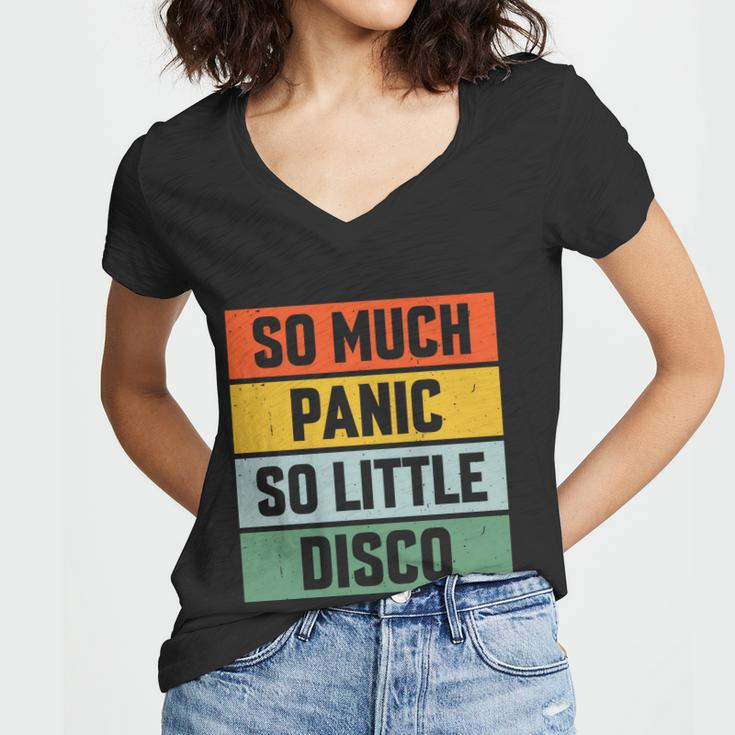 So Much Panic So Little Disco Women V-Neck T-Shirt