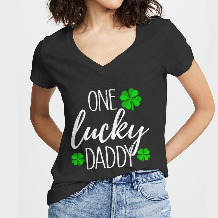 St Patricks Day One Lucky Dad Tshirt Women V-Neck T-Shirt