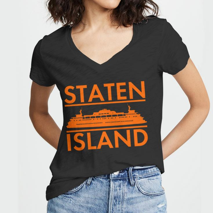 Staten Island Ferry New York Tshirt Women V-Neck T-Shirt