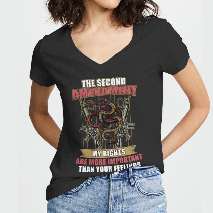 The 2Nd Amendment My Rights Are More Important Than Your Feelings Tshirt Women V-Neck T-Shirt