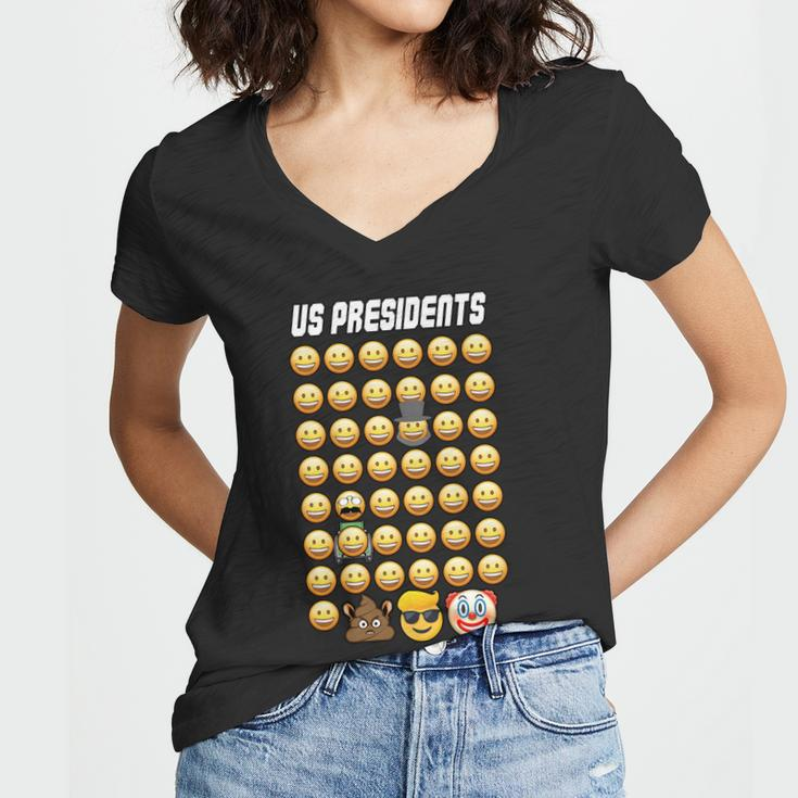 Us Presidents History Women V-Neck T-Shirt