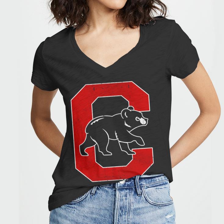 Vintage Chicago Team Women V-Neck T-Shirt