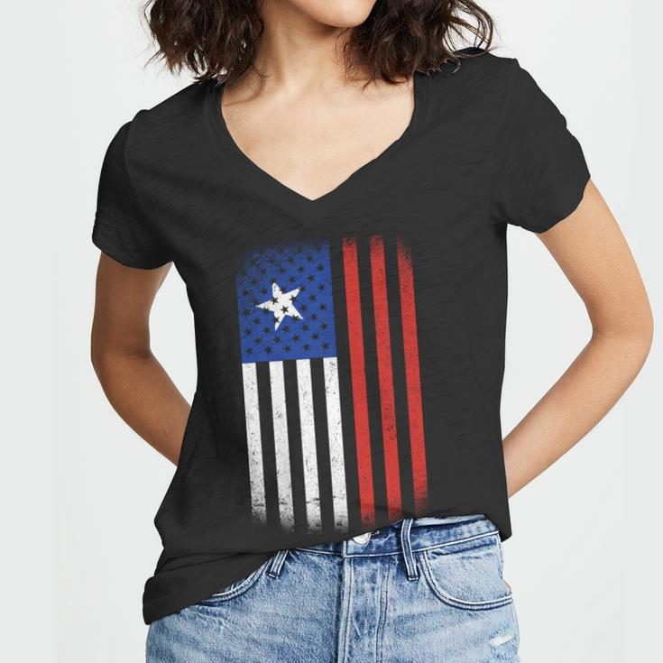 Vintage Flag Of Chile Women V-Neck T-Shirt
