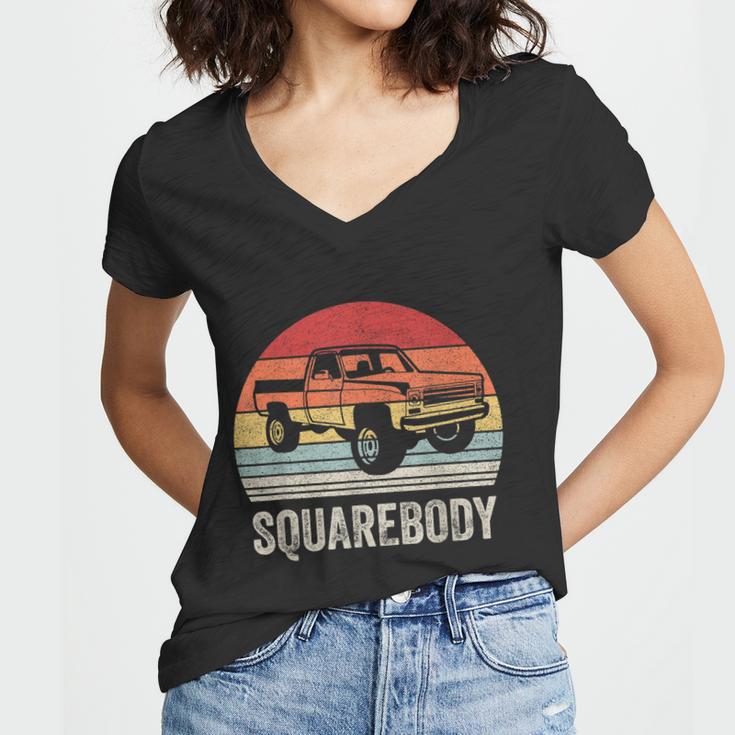 Vintage Retro Classic Square Body Squarebody Truck Tshirt Women V-Neck T-Shirt