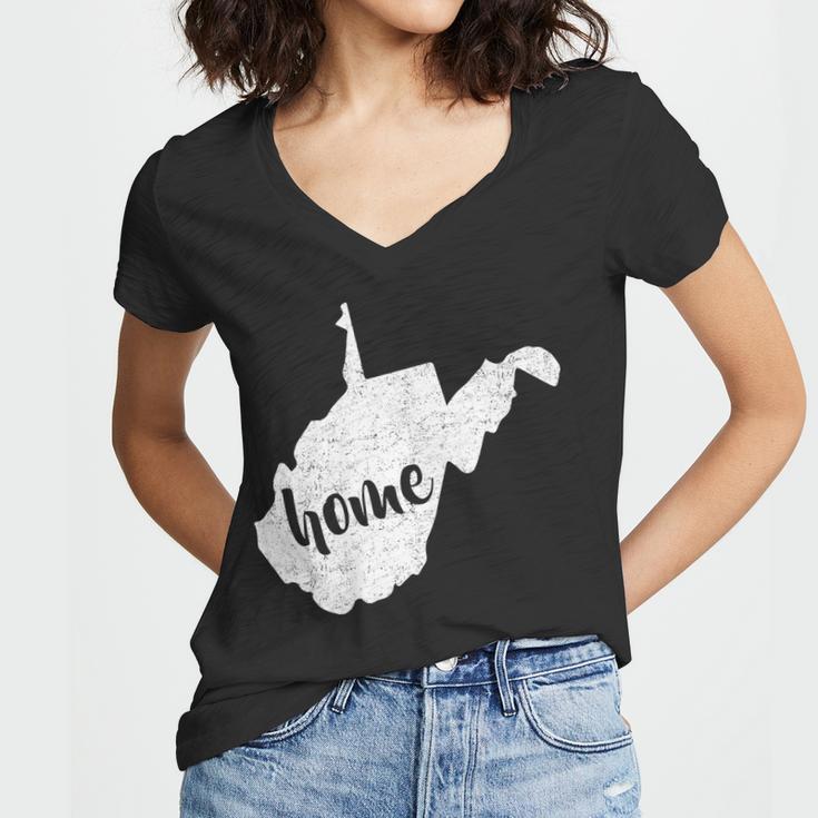 West Virginia Home State Women V-Neck T-Shirt