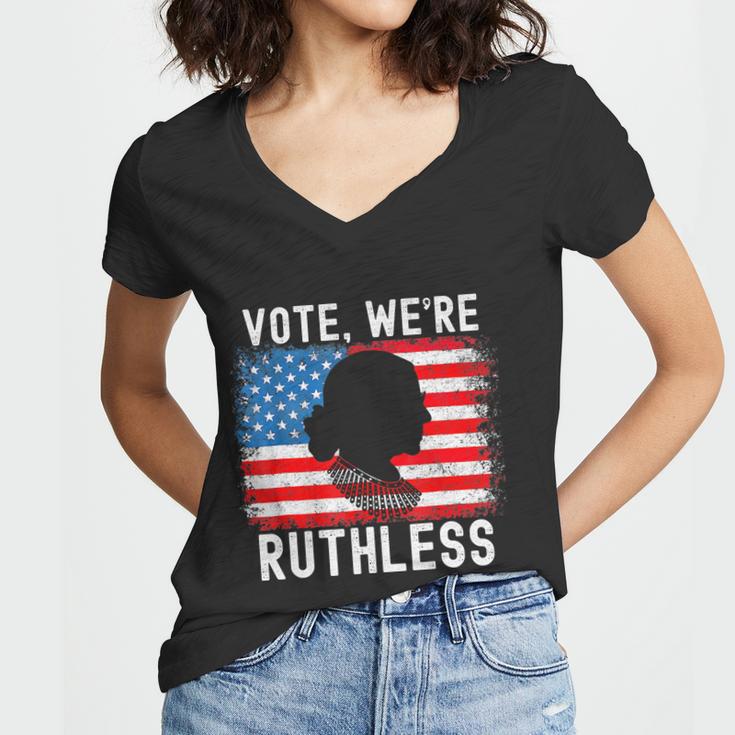 Womenn Vote Were Ruthless Womenn Feminist Women V-Neck T-Shirt