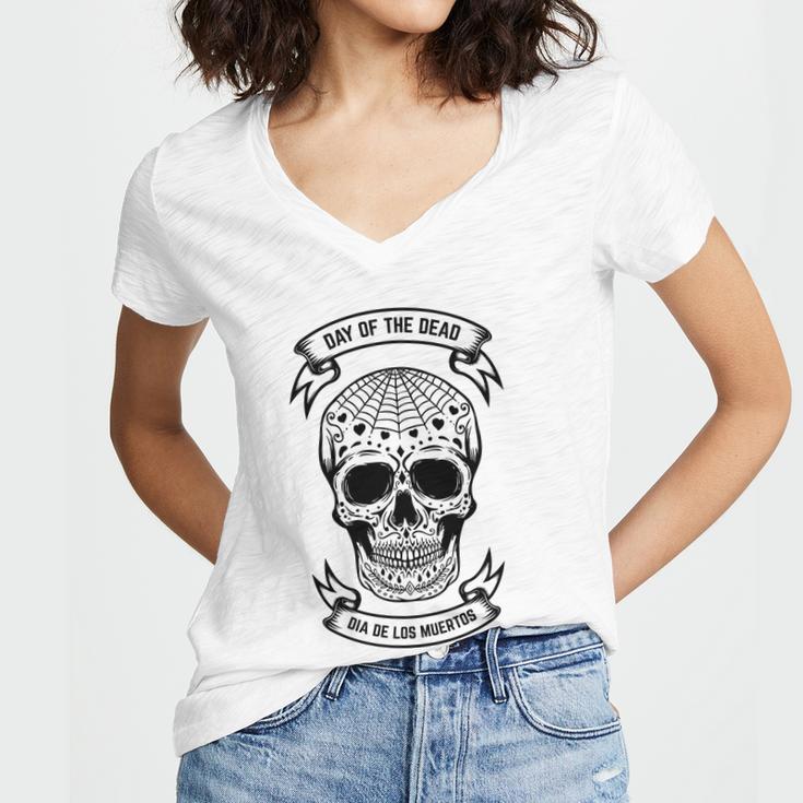 Day Of The Dead Dia De Los Muertos Women V-Neck T-Shirt