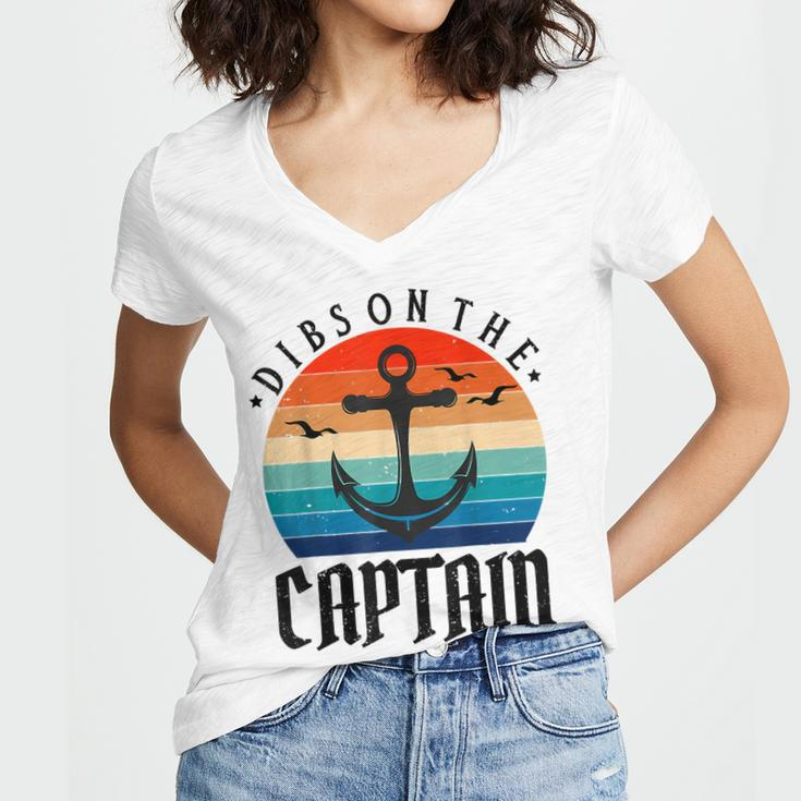 Funny Captain Wife Dibs On The Captain V11 Women V-Neck T-Shirt