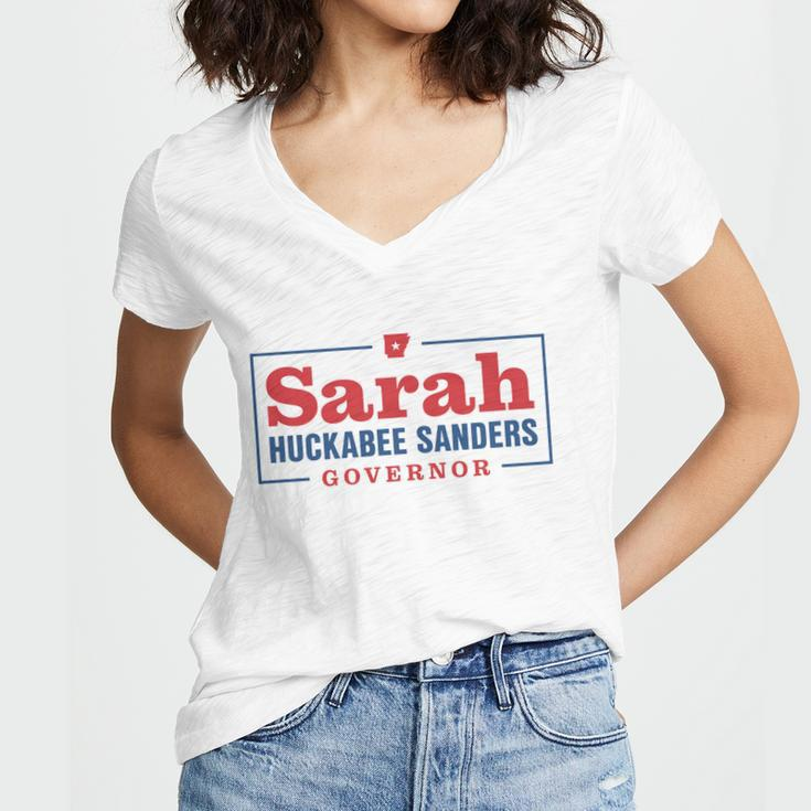 Sarah Huckabee Sanders Governor V2 Women V-Neck T-Shirt