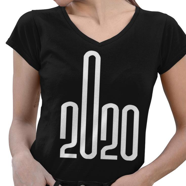 2020 Sucks Middle Finger Tshirt Women V-Neck T-Shirt