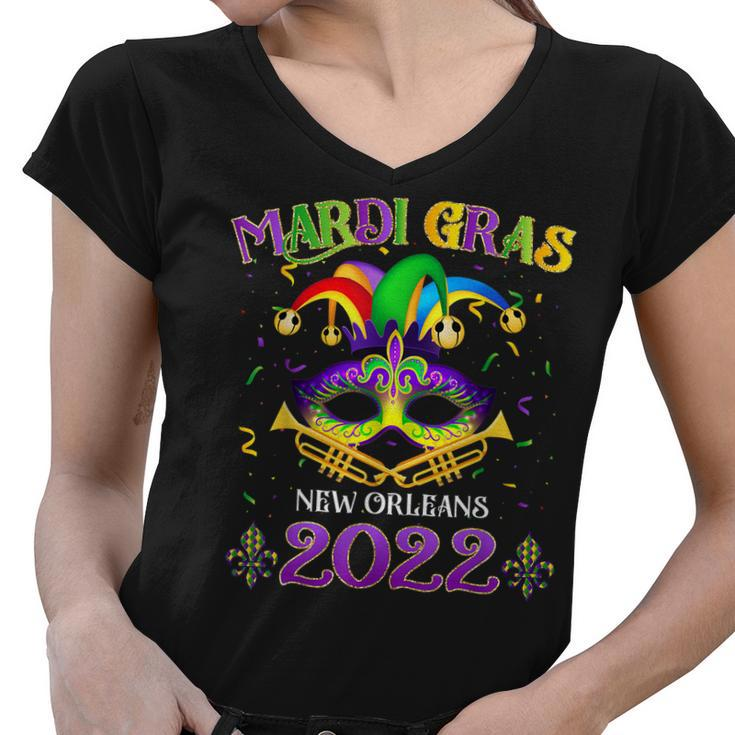 2022 Mardi Gras New Orleans Costumes Men Women Funny Women V-Neck T-Shirt