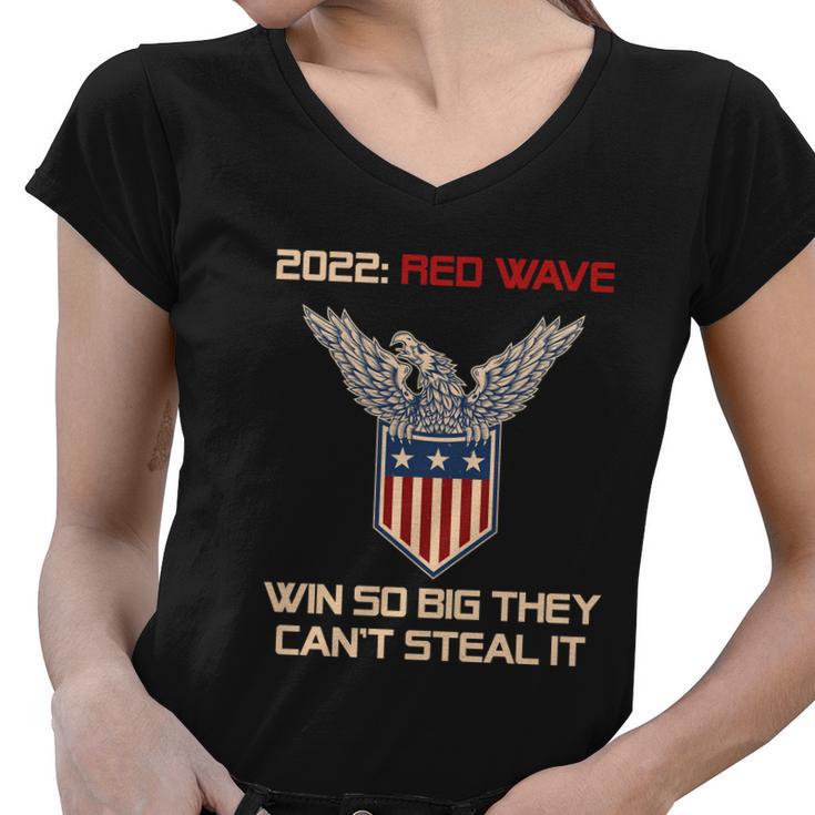 2022 Red Wave Conservative Republican Elections Women V-Neck T-Shirt