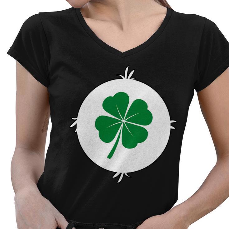 4 Leaf Clover Bear Halloween Costume Women V-Neck T-Shirt