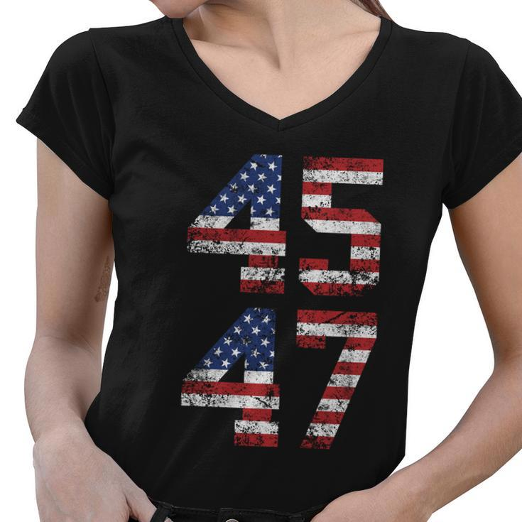 45 47 Trump 2024 Great Gift Tshirt Women V-Neck T-Shirt