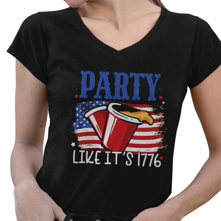 4Th Of July Party Drinkin Like Its 1776 Plus Size Shirt For Men Women Family Women V-Neck T-Shirt