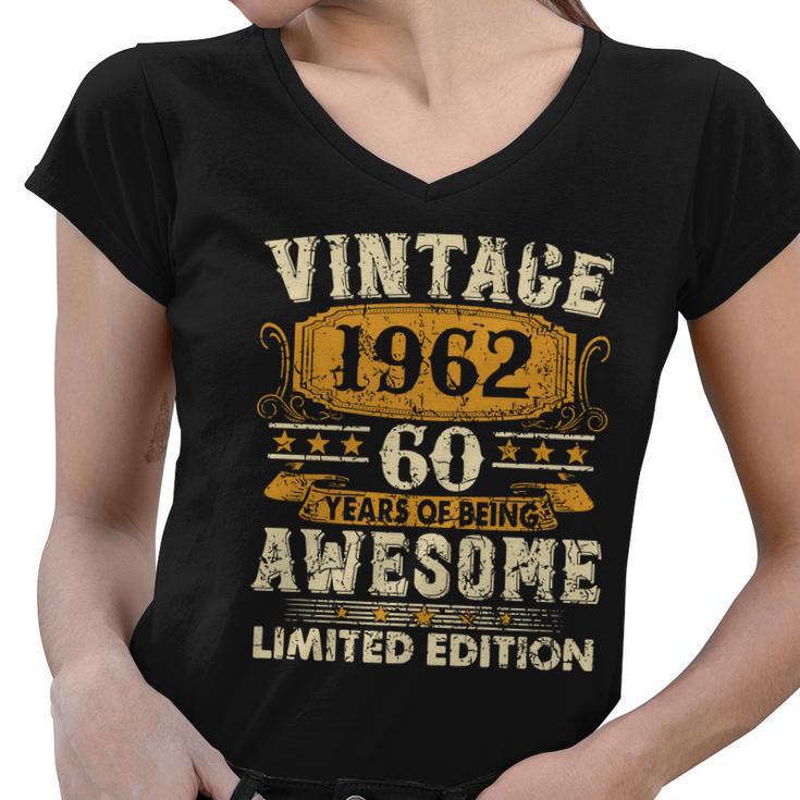 60Th Birthday Gift Vintage 1962 Tshirt V2 Women V-Neck T-Shirt