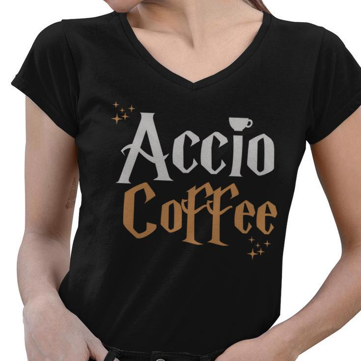 Accio Coffee Women V-Neck T-Shirt
