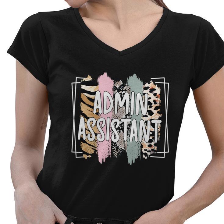 Admin Assistant Squad Administrative Assistant Gift Women V-Neck T-Shirt