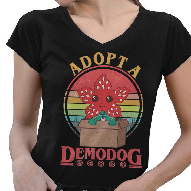 Adopt A Demodog Women V-Neck T-Shirt