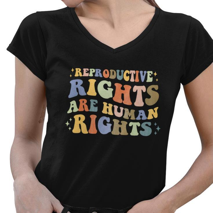 Aesthetic Reproductive Rights Are Human Rights Feminist V3 Women V-Neck T-Shirt