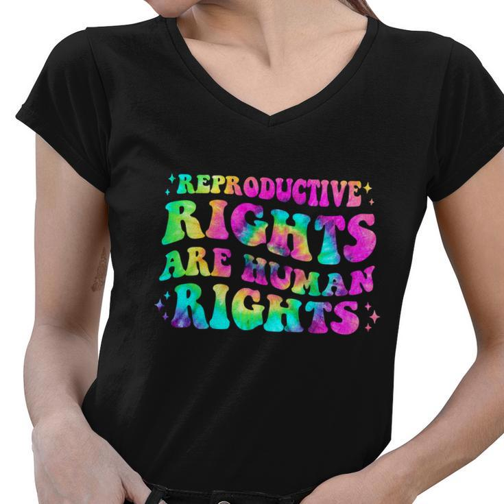 Aesthetic Reproductive Rights Are Human Rights Feminist V4 Women V-Neck T-Shirt