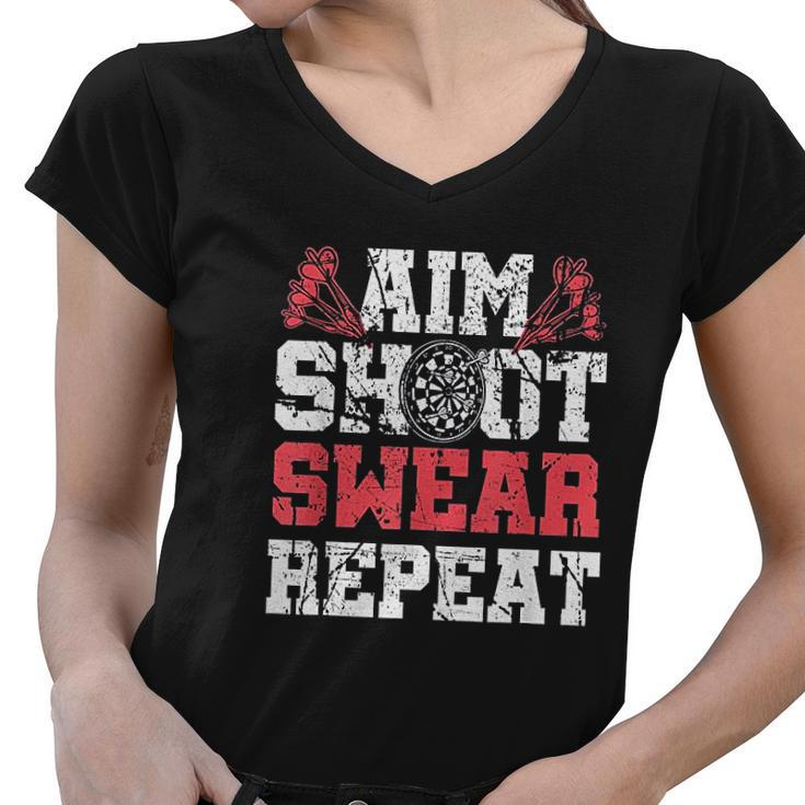 Aim Swear Repeat V2 Women V-Neck T-Shirt